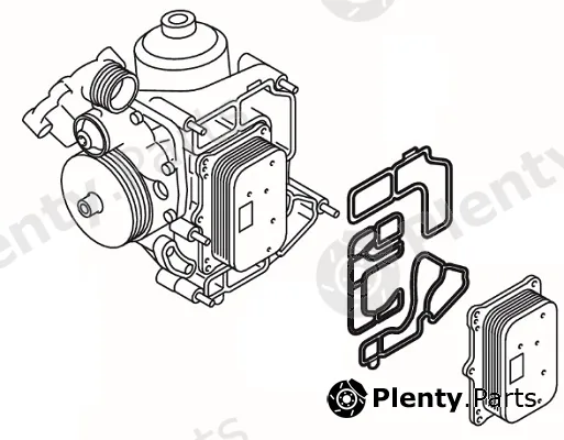 Elring 872.620 — Gasket Set, water pump