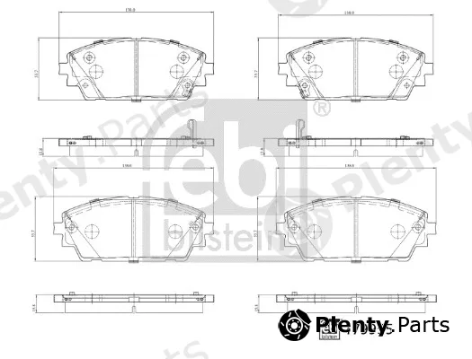 febi bilstein 179955 — Brake Pad Set, disc brake