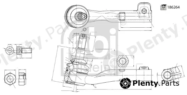 febi bilstein 186264 — Tie Rod End