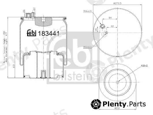 febi bilstein 183441 — Bellow, air suspension