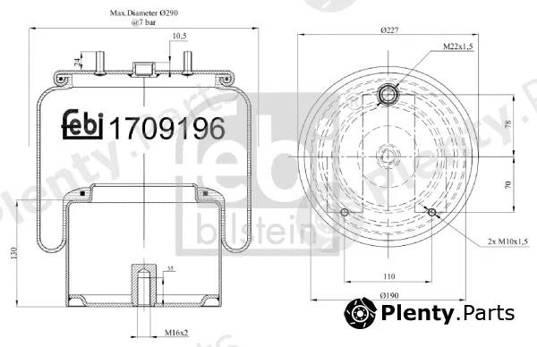 febi bilstein 170919 — Bellow, air suspension