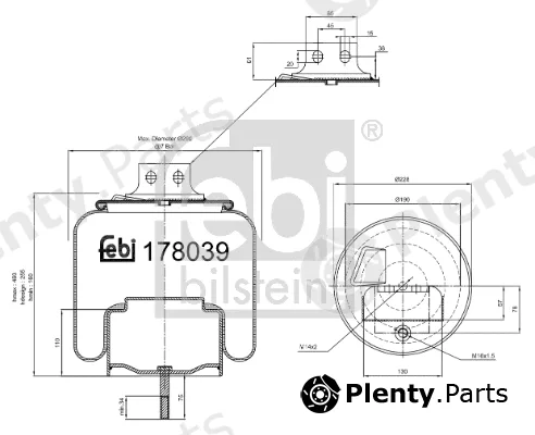 febi bilstein 178039 — Bellow, air suspension