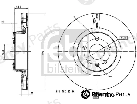 febi bilstein 178232 — Brake Disc