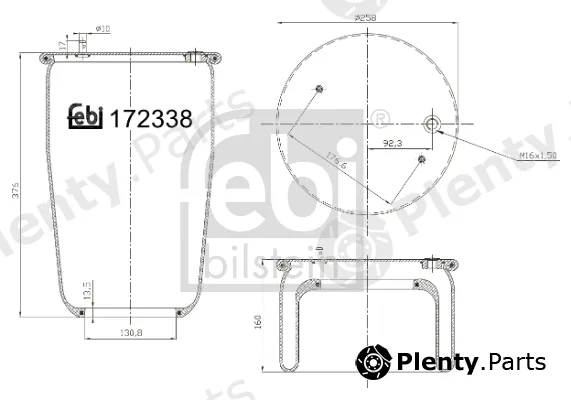 febi bilstein 172338 — Bellow, air suspension