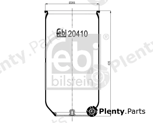 febi bilstein 20410 — Bellow, air suspension
