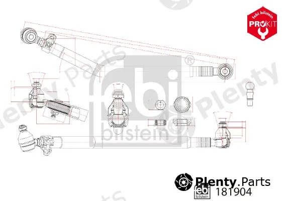 febi bilstein 181904 — Centre Rod Assembly ProKit