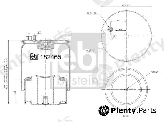 febi bilstein 184254 — Bellow, air suspension