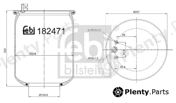febi bilstein 182871 — Bellow, air suspension febi Plus