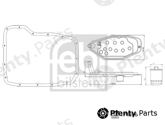 febi bilstein 174266 — Hydraulic Filter Kit, automatic transmission