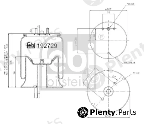 febi bilstein 192729 — Bellow, air suspension