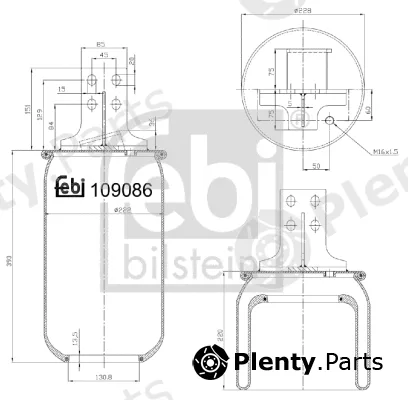 febi bilstein 109086 — Bellow, air suspension