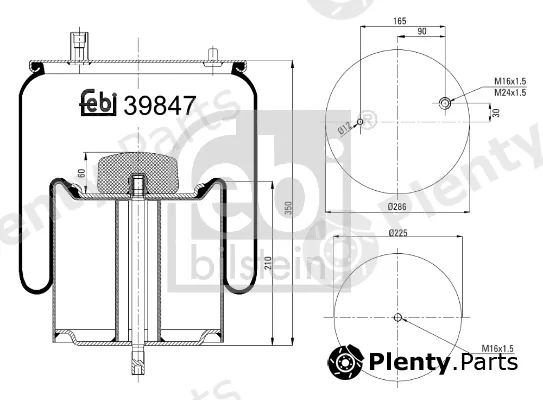 febi bilstein 39847 — Bellow, air suspension