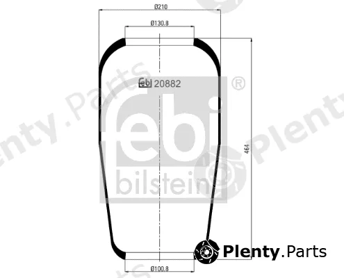 febi bilstein 20882 — Bellow, air suspension