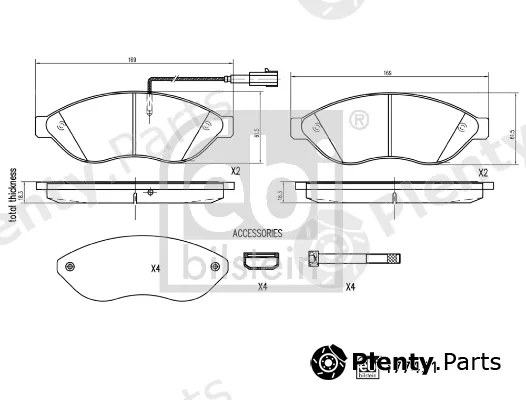 febi bilstein 177451 — Brake Pad Set, disc brake