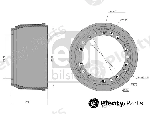 febi bilstein 171672 — Brake Drum