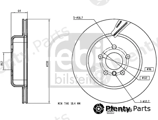 febi bilstein 173008 — Brake Disc