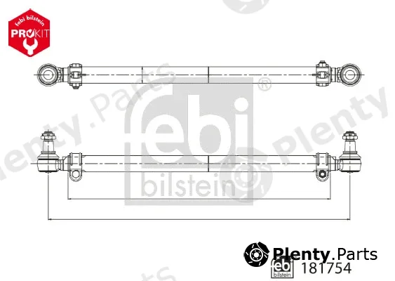 febi bilstein 181754 — Tie Rod ProKit