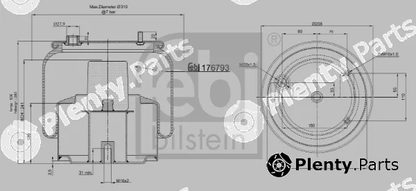 febi bilstein 176793 — Bellow, air suspension