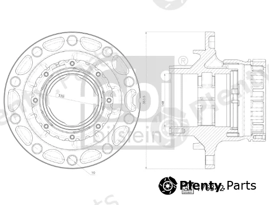 febi bilstein 176342 — Wheel Hub
