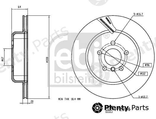 febi bilstein 172984 — Brake Disc