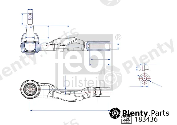 febi bilstein 183436 — Tie Rod End