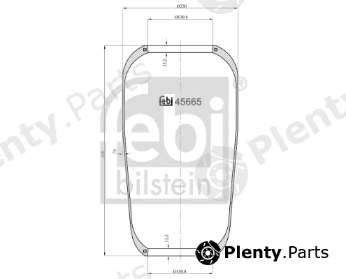 febi bilstein 45665 — Bellow, air suspension