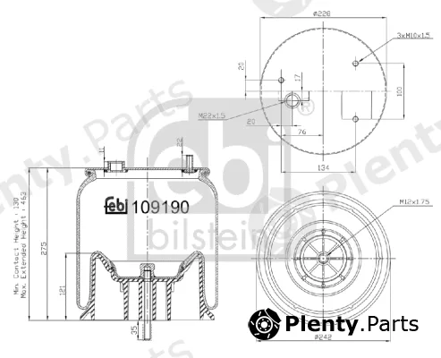 febi bilstein 109190 — Bellow, air suspension