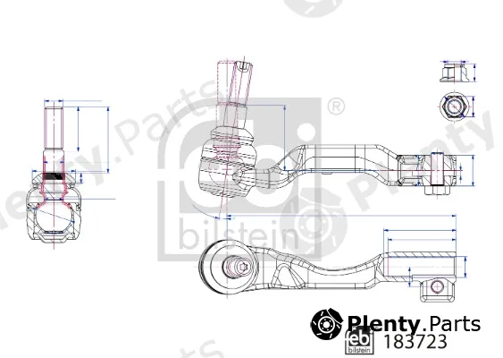 febi bilstein 183723 — Tie Rod End