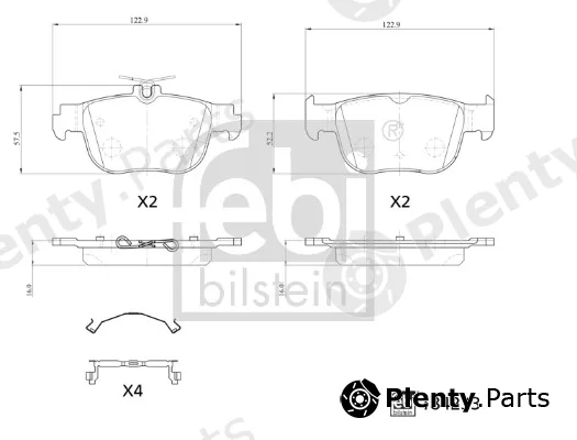febi bilstein 184233 — Brake Pad Set, disc brake