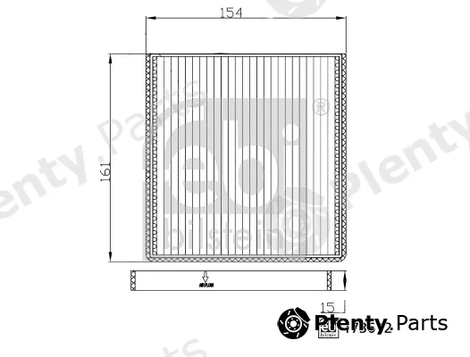 febi bilstein 173612 — Filter, cabin air