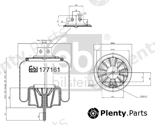 febi bilstein 177161 — Bellow, air suspension