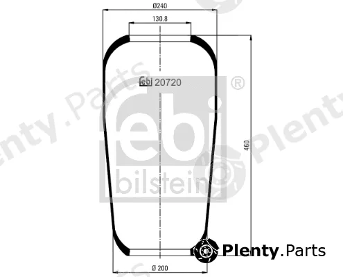 febi bilstein 20720 — Bellow, air suspension