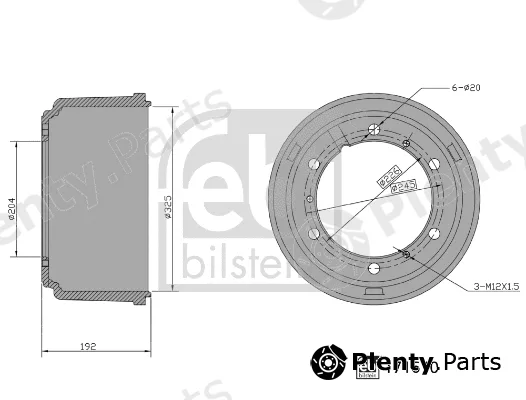 febi bilstein 171670 — Brake Drum