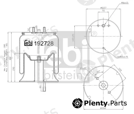 febi bilstein 192728 — Bellow, air suspension