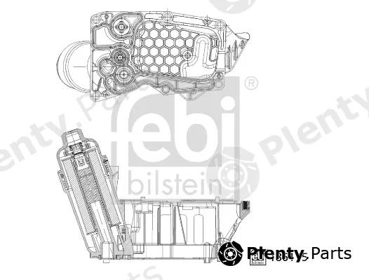 febi bilstein 186115 — Housing, oil filter febi Plus