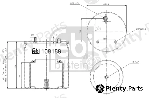 febi bilstein 109189 — Bellow, air suspension