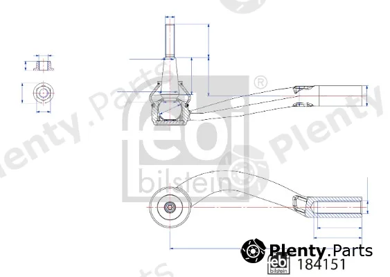 febi bilstein 184151 — Tie Rod End