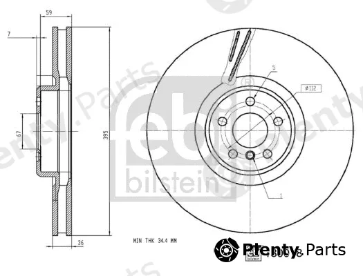 febi bilstein 180018 — Brake Disc