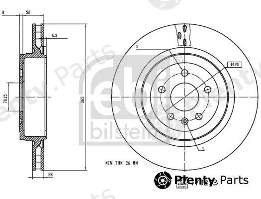 febi bilstein 178233 — Brake Disc