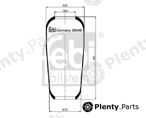 febi bilstein 39046 — Bellow, air suspension