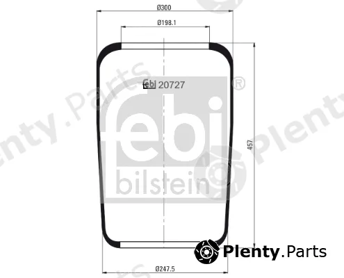 febi bilstein 20727 — Bellow, air suspension