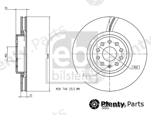 febi bilstein 186335 — Brake Disc