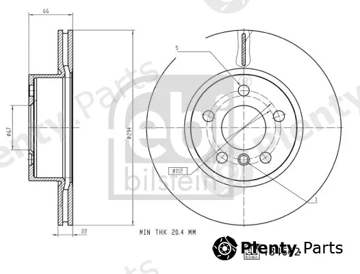 febi bilstein 184662 — Brake Disc