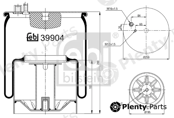 febi bilstein 39904 — Bellow, air suspension