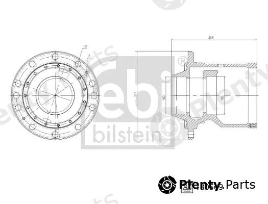 febi bilstein 180509 — Wheel Hub