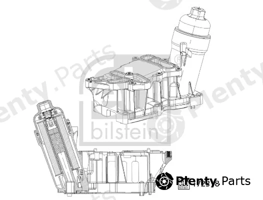 febi bilstein 172318 — Housing, oil filter febi Plus