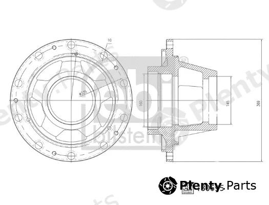 febi bilstein 180695 — Wheel Hub