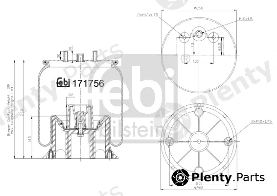 febi bilstein 171756 — Bellow, air suspension