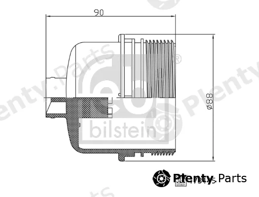 febi bilstein 173145 — Cap, oil filter housing febi Plus