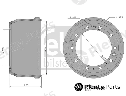 febi bilstein 171658 — Brake Drum